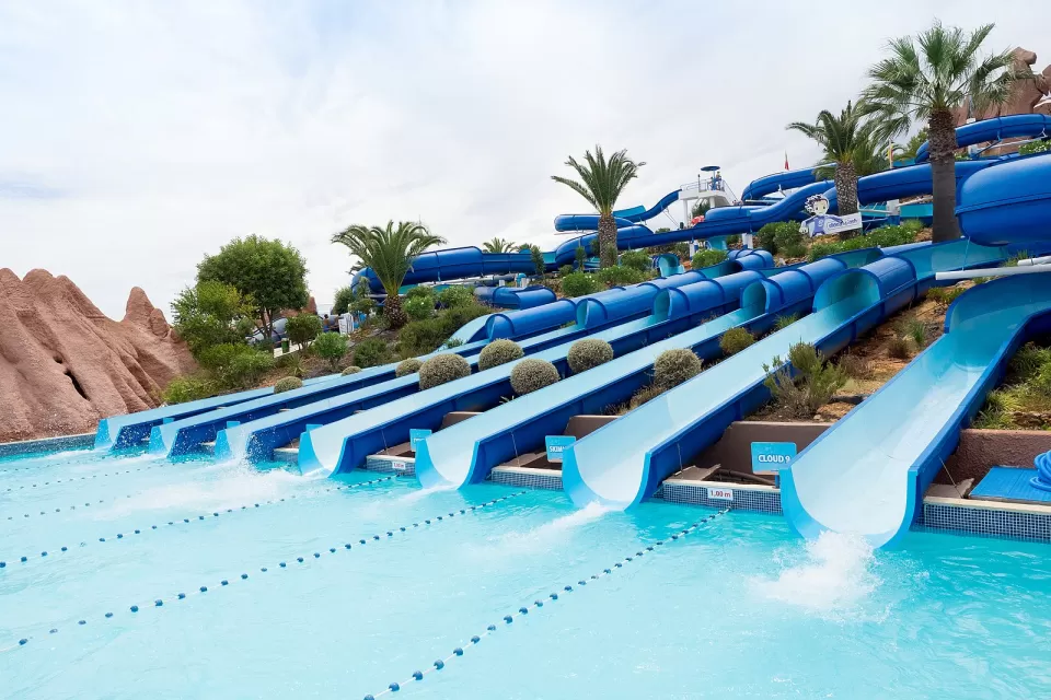 Water slides at Slide & Splash, Lagoa, Portugal